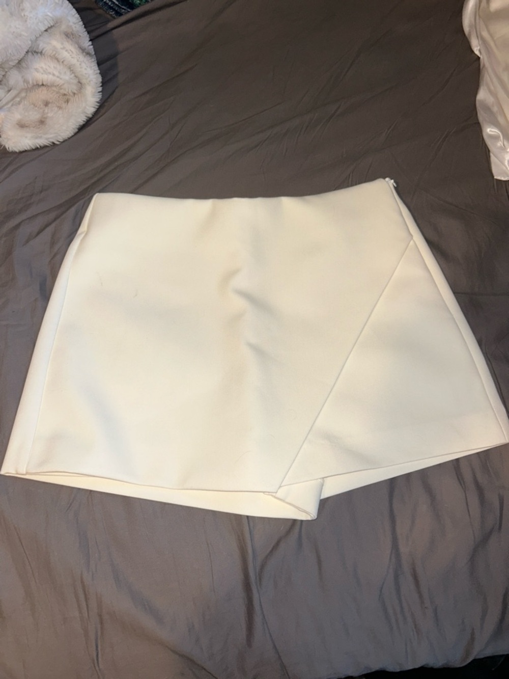 Zara Cream Asymmetric Skort